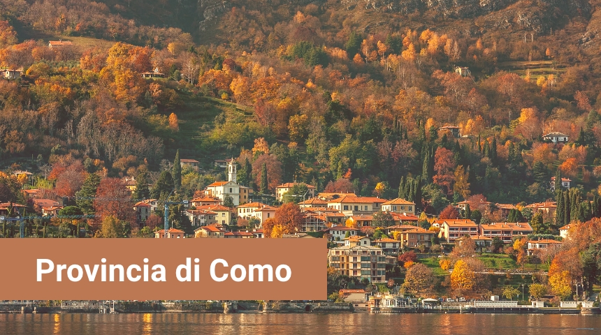 Paesaggio sulla città di Como